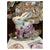 Colorfully painted porcelain rabbit decor